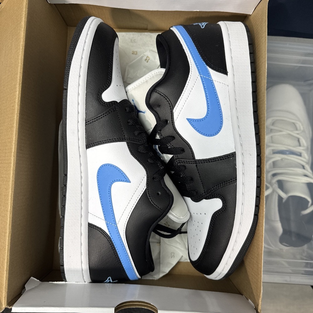 Nike Air Jordan 1 Low Black University Blue  DC0774-041 Sz 12W / 10.5M UNC